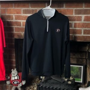Peter Millar Summer Comfort UGA Georgia Bulldogs Pullover Cover Up Small EUC!!!